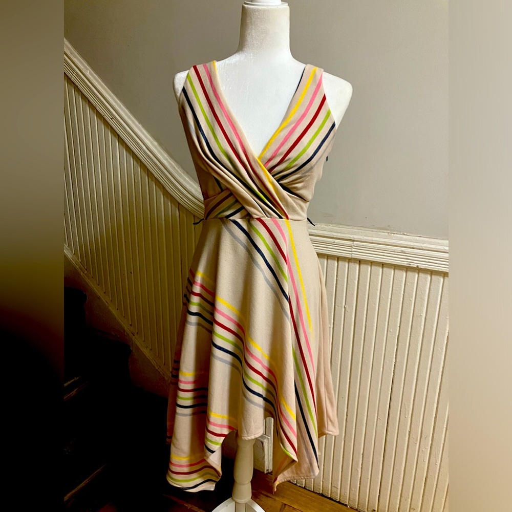 Anthropologie Striped Rainbow Dress - Picture 2 of 11